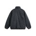 Detroit Reversible Washed Canvas Shearling Stand-Up Collar Cotton Coat