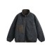 Detroit Reversible Washed Canvas Shearling Stand-Up Collar Cotton Coat