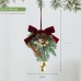 Christmas Decoration Green Bow Bell Small Ornament for Christmas Tree and Scene Decoration