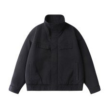 Thick Stand-up Collar Workwear Cotton Coat Solid Color Warm Outerwear Thick Stand-up Collar Workwear Cotton Coat Solid Color Warm Outerwear