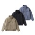 Thick Stand-up Collar Workwear Cotton Coat Solid Color Warm Outerwear