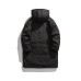 Letter Print White Duck Down Mid-Length Hooded Down Jacket