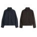 Unisex Streetwear Deconstructed Solid Color Loose Fit Men's Stand Collar Jacket