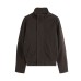 Unisex Streetwear Deconstructed Solid Color Loose Fit Men's Stand Collar Jacket