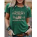 PATIENT Pattern New Round Neck Loose Short Sleeve