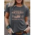 PATIENT Pattern New Round Neck Loose Short Sleeve