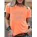 PATIENT Pattern New Round Neck Loose Short Sleeve