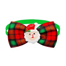 Christmas Dog Printed Pet Tie Collar Bow Accessories Cat Threaded Ribbon