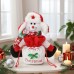 Knitted doll waist belt with drawstring apple pocket