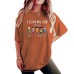 Happy Child Pattern Printed Round Neck Loose Short Sleeve