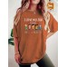 Happy Child Pattern Printed Round Neck Loose Short Sleeve