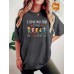 Happy Child Pattern Printed Round Neck Loose Short Sleeve