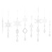 Christmas Decorations Creative Ice Cone Ornaments Transparent Ice Stick Hanging Decor Iron Art Christmas Tree Ornaments 15PCS