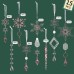 Christmas Decorations Creative Ice Cone Ornaments Transparent Ice Stick Hanging Decor Iron Art Christmas Tree Ornaments 15PCS