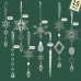 Christmas Decorations Creative Ice Cone Ornaments Transparent Ice Stick Hanging Decor Iron Art Christmas Tree Ornaments 15PCS
