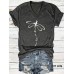Short sleeved dragonfly print