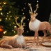 Christmas Reindeer Decoration, Christmas Ornament, Cartoon Holiday Decorative Figurine
