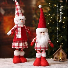 Christmas Stretchy Creative Dolls, Knit-Style Santa Claus, Snowman Reindeer Figurines Holiday Decoration Christmas Stretchy Creative Dolls, Knit-Style Santa Claus, Snowman Reindeer Figurines Holiday Decoration