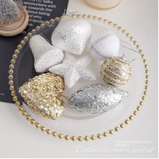 Christmas Tree Ornament Atmosphere Decoration Bell Glitter Hanging Accessory for Event Scene Photo Props and Decorative Supplies