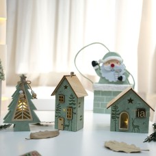 Felt Light-Up Mini Wooden House Christmas Tree Desktop Bar Counter Atmosphere Decoration Festival Ornament Felt Light-Up Mini Wooden House Christmas Tree Desktop Bar Counter Atmosphere Decoration Festival Ornament