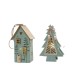 Felt Light-Up Mini Wooden House Christmas Tree Desktop Bar Counter Atmosphere Decoration Festival Ornament