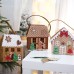 Christmas Gingerbread Man Felt Tote Bag for Holiday Gift Apple Candy Decoration Christmas Cottage Style