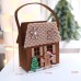 Christmas Gingerbread Man Felt Tote Bag for Holiday Gift Apple Candy Decoration Christmas Cottage Style