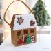 Christmas Gingerbread Man Felt Tote Bag for Holiday Gift Apple Candy Decoration Christmas Cottage Style