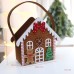 Christmas Gingerbread Man Felt Tote Bag for Holiday Gift Apple Candy Decoration Christmas Cottage Style
