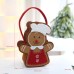 Christmas Gingerbread Man Holiday Decoration Desk Felt Gift Tote Bag