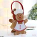 Christmas Gingerbread Man Holiday Decoration Desk Felt Gift Tote Bag