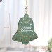 Christmas Wooden Bell Ornament for Tree, Hotel Window, DIY Atmosphere Decoration, Hanging Decor