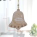 Christmas Wooden Bell Ornament for Tree, Hotel Window, DIY Atmosphere Decoration, Hanging Decor