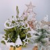 Christmas Decoration Snowflake Star Plastic Hanging Ornament Reindeer Bell Accessory Christmas Tree Deer Pendant Decorations 3 of them