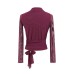 Sexy V-neck cross mesh top T-shirt