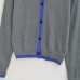 Round neck long sleeved slim fit base shirt top color blocked knit sweater
