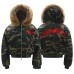 Street Style Camouflage Design Men's Loose Thick Winter Hooded Cotton Jacket