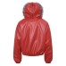 Street Style Deconstructed Vintage PU Leather Design Men's Loose Mountain Hawk Open Front Cotton Coat