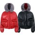 Street Style Deconstructed Vintage PU Leather Design Men's Loose Mountain Hawk Open Front Cotton Coat