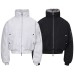 Street Style Solid Color Loose Thick Winter High-Neck Cotton Coat for Men