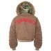 Street Style Embroidered Design Men's Loose Thick Winter Hooded Cotton Coat