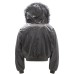 Street Style Deconstructed Vintage PU Leather Design Men's Loose Mountaineer Open Front Cotton Coat