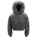 Street Style Deconstructed Vintage PU Leather Design Men's Loose Mountaineer Open Front Cotton Coat