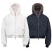 Street Style Casual Solid Color Deconstructed Design Men's Loose Winter Hooded Cotton Coat