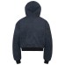 Street Style Casual Solid Color Deconstructed Design Men's Loose Winter Hooded Cotton Coat