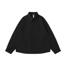 Oversized Loose Fit Simple Solid Color Turn-down Collar Long Sleeve Shirt