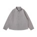 Oversized Loose Fit Simple Solid Color Turn-down Collar Long Sleeve Shirt