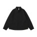 Oversized Loose Fit Simple Solid Color Turn-down Collar Long Sleeve Shirt