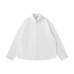 Oversized Loose Fit Simple Solid Color Turn-down Collar Long Sleeve Shirt