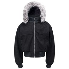 Street Style Solid Color Deconstructed Design Men's Loose Winter Hooded Cotton Coat